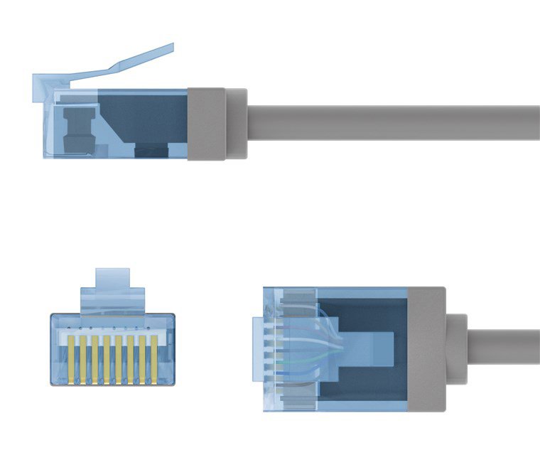 kalodio diktyoy, CAT 6A U/UTP, ultra slim, copper, 500MHz, 5m, gkri 8747 5m