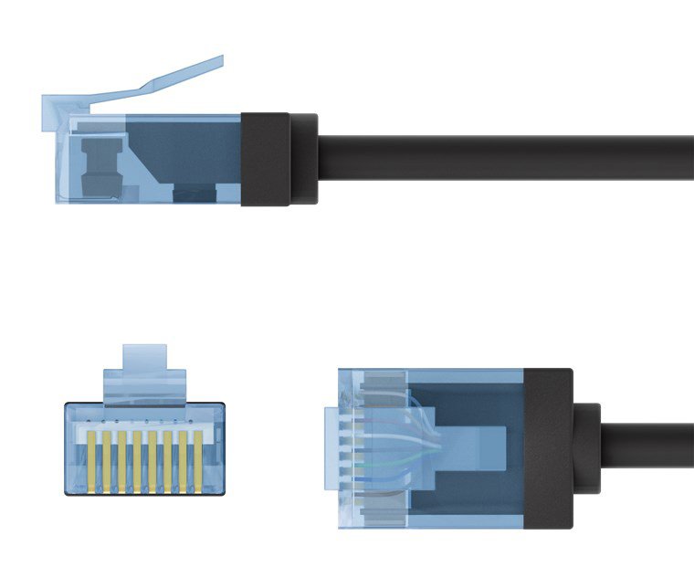 kalodio diktyoy, CAT 6A U/UTP, ultra slim, copper, 500MHz, 0.50m, mayro 8434 0.50m