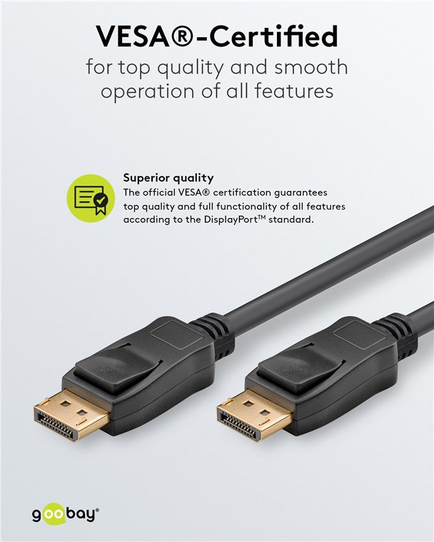 kalodio DisplayPort, VESA Certified, 8K/60Hz, 32.4 Gbps, 1m, mayro 9735 8K