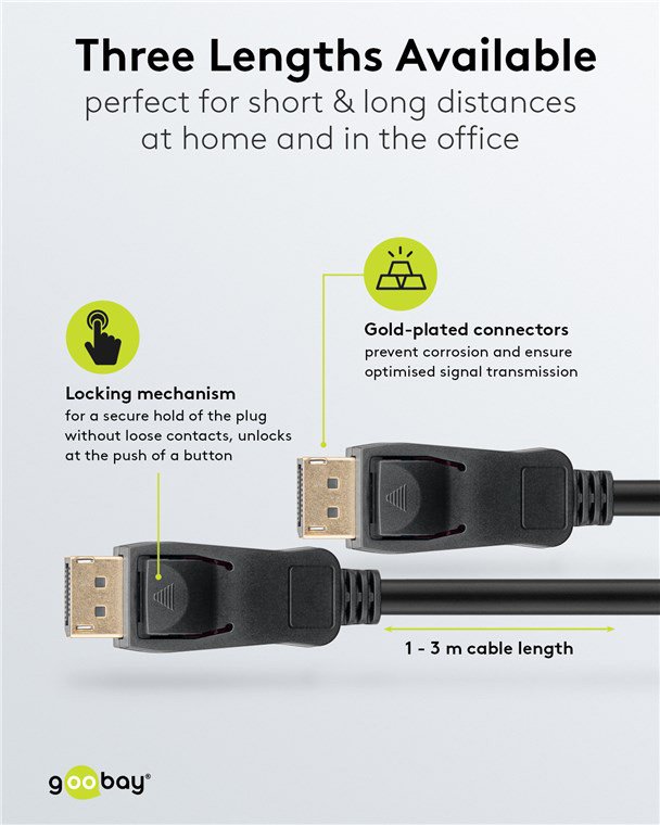 kalodio DisplayPort, VESA Certified, 8K/60Hz, 32.4 Gbps, 1m, mayro 9735 8K