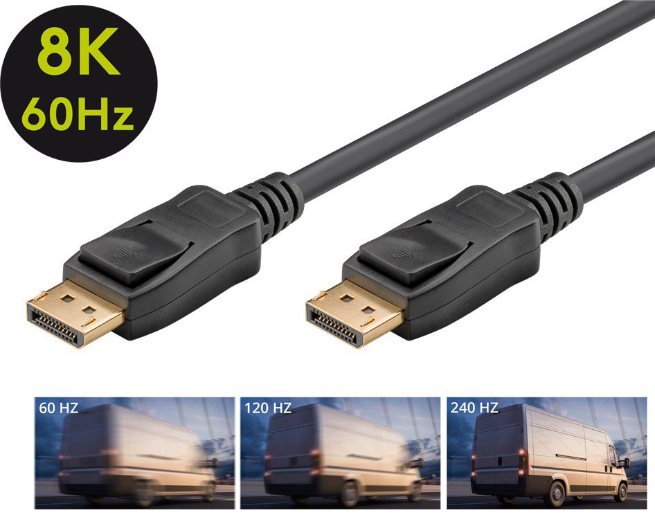 kalodio DisplayPort, VESA Certified, 8K/60Hz, 32.4 Gbps, 1m, mayro 9735 8K