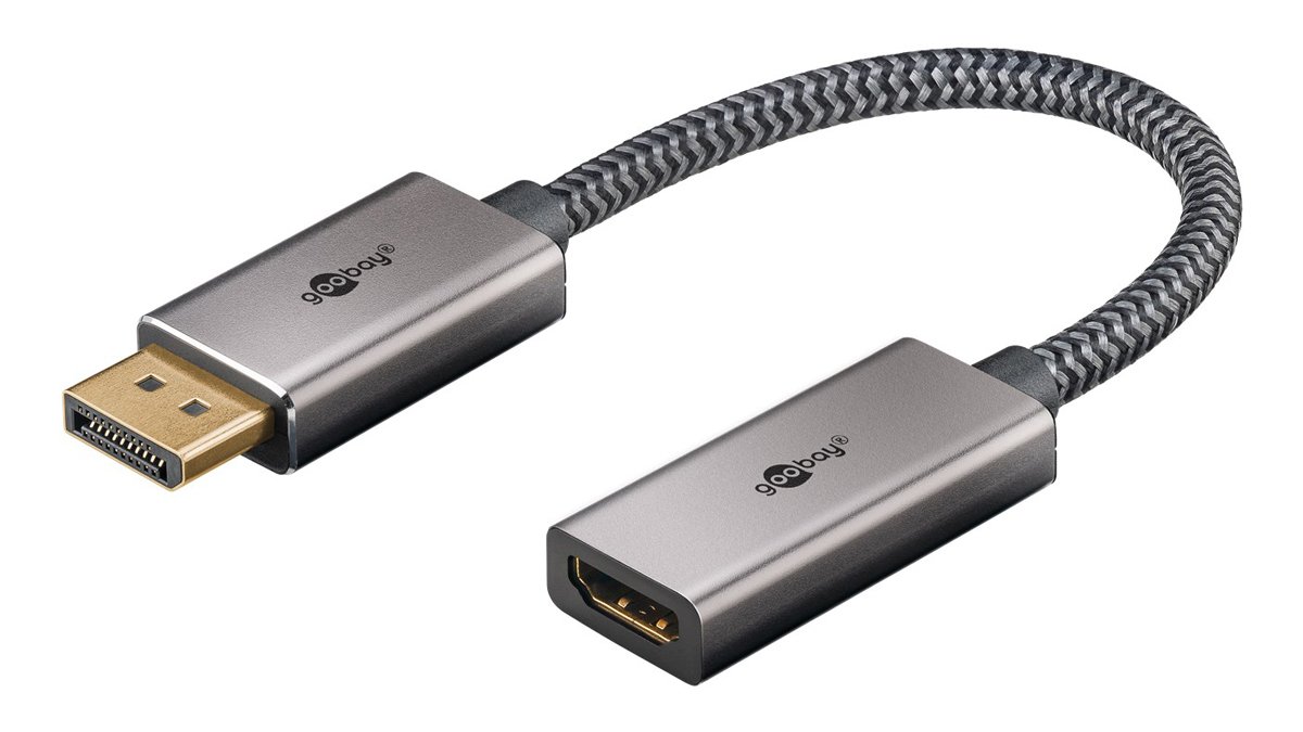 GOOBAY αντάπτορας DisplayPort σε HDMI , 4K/60Hz, 0.2m, γκρι 9432