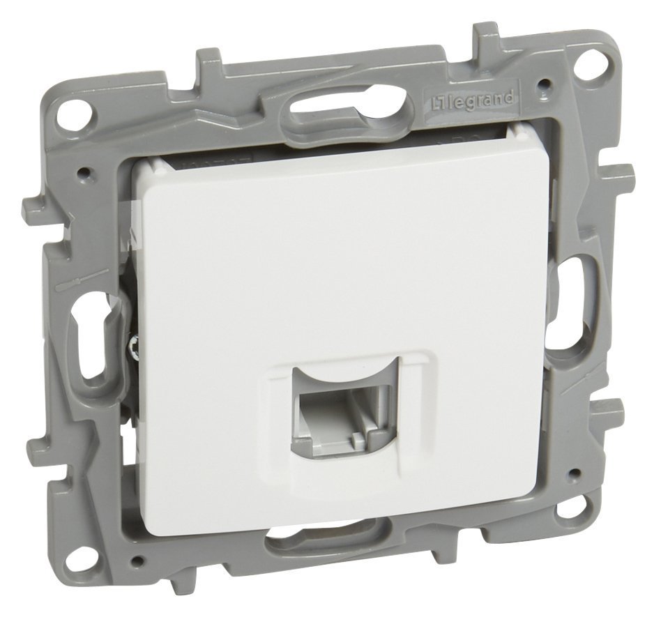 LEGRAND πρίζα RJ11 , λευκή 2502