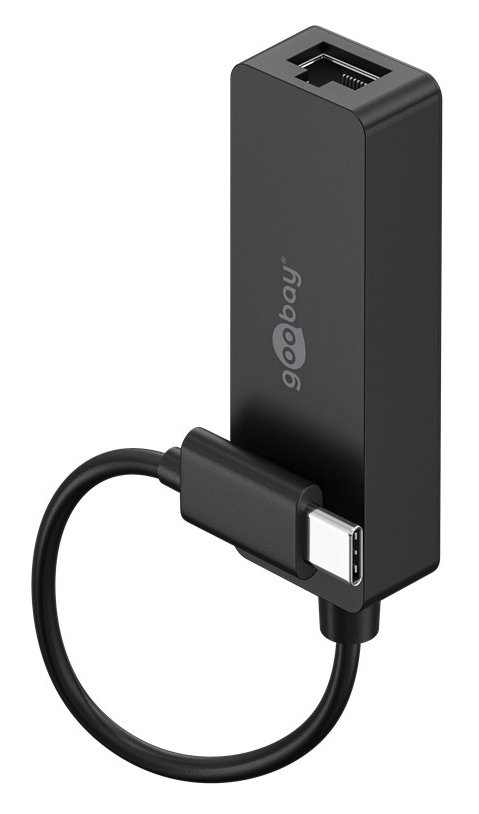 GOOBAY αντάπτορας δικτύου , USB-C, 1000Mbps Ethernet, μαύρος 9682