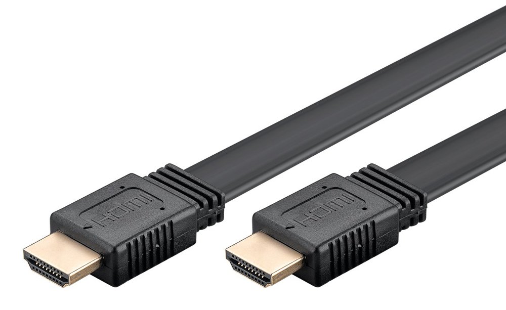 GOOBAY καλώδιο HDMI  με Ethernet, flat, 8K/60Hz, 48 Gbps, 1.5m, μαύρο 9584