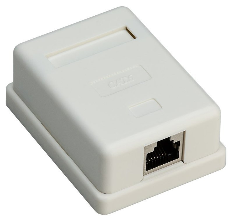 GOOBAY επιτοίχια πρίζα δικτύου , 1 θύρα RJ45, CAT 6 STP, λευκή 4277