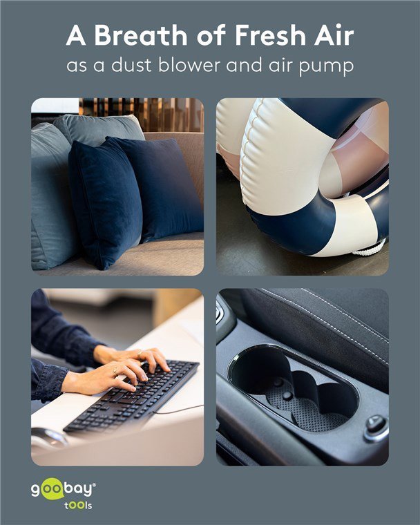 ilektriko air duster, 100W, 6000mAh, mayro 9697 Air duster - Skoypaki 8