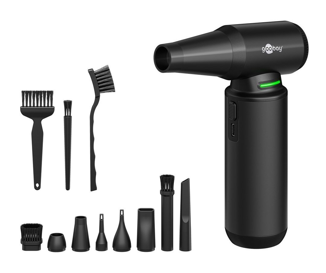 GOOBAY ηλεκτρικό air duster  με φακό, 180W, 6000mAh, μαύρο 9698