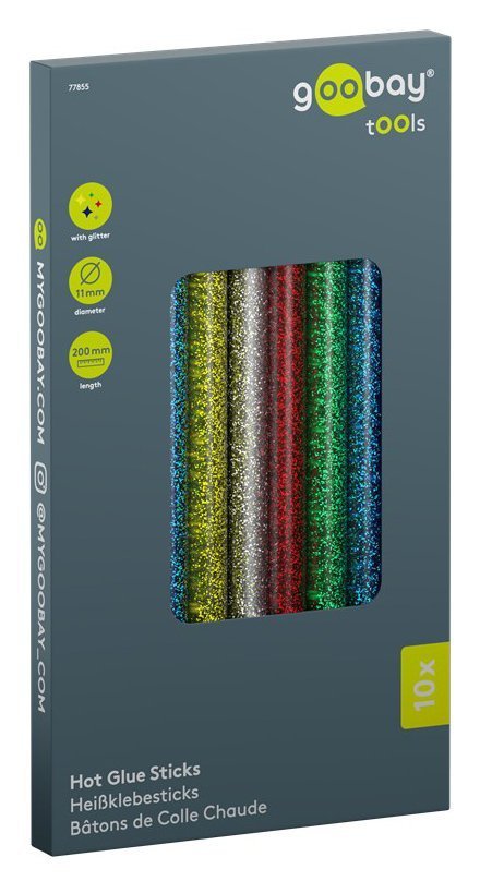 GOOBAY ράβδοι σιλικόνης , Φ11mm x 200mm, glitter διάφορα χρώματα, 10τμχ 9773 - Image 7
