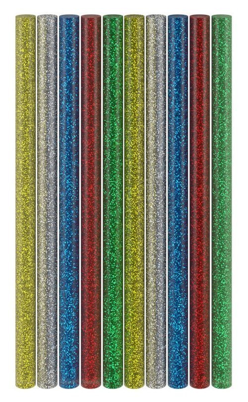 GOOBAY ράβδοι σιλικόνης , Φ11mm x 200mm, glitter διάφορα χρώματα, 10τμχ 9773