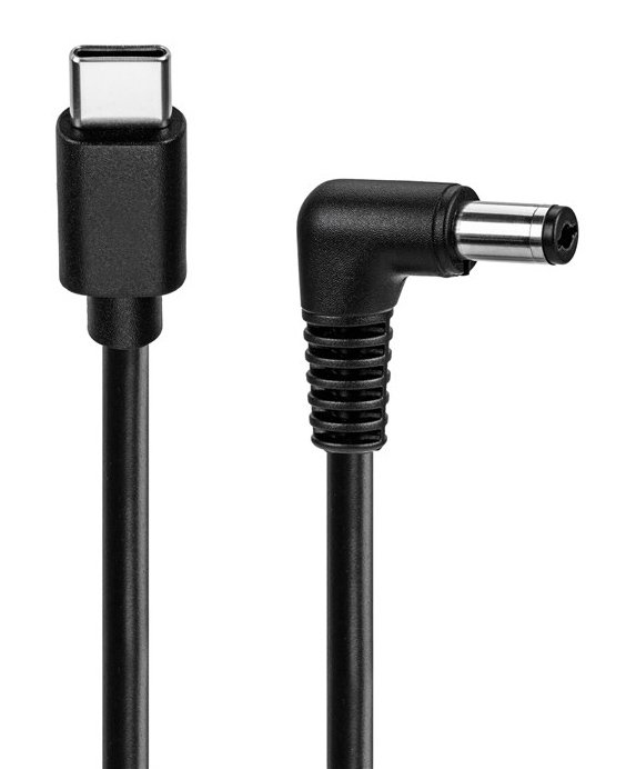 GOOBAY καλώδιο τροφοδοσίας USB-C σε DC , 5.5x2.1mm, 1m, μαύρο 9708