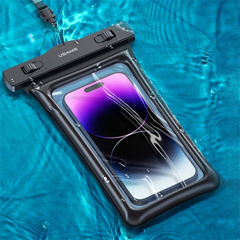 USAMS αδιάβροχη θήκη smartphone US-YD011, έως 7", IPX8, μαύρη 8994 - Image 2