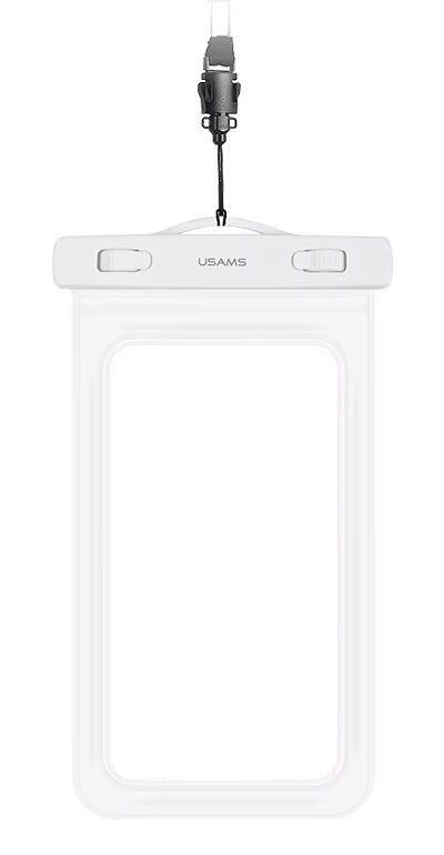 USAMS αδιάβροχη θήκη smartphone US-YD011, έως 7", IPX8, λευκή 8995