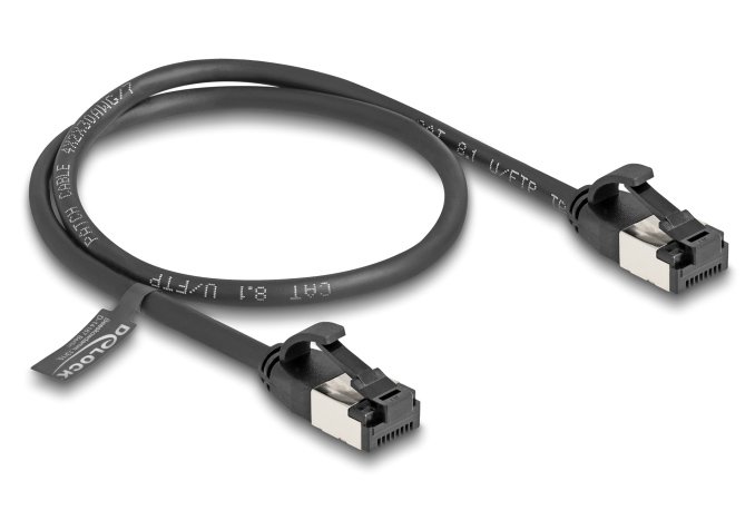 DELOCK καλώδιο δικτύου , CAT 8.1 U/FTP, 40Gbps, 0.50m, μαύρο 5414