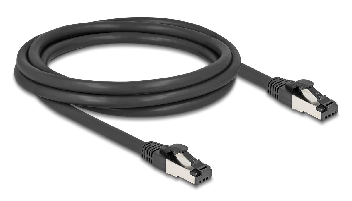 DELOCK καλώδιο δικτύου , CAT 8.1 S/FTP, copper, 2000MHz, 2m, μαύρο