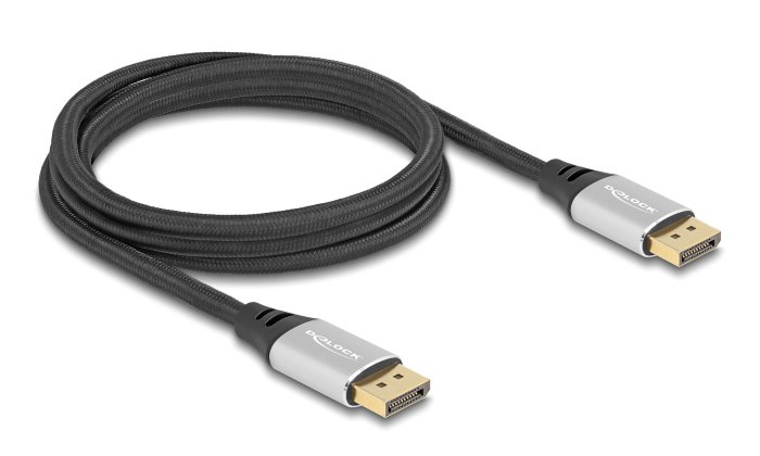 DELOCK καλώδιο DisplayPort 2.1 , 16K/60Hz, 40 Gbps, 2m, μαύρο 8222 - Image 2