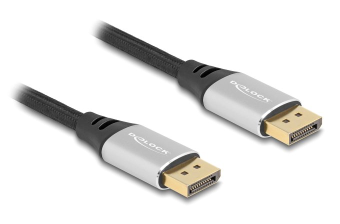 DELOCK καλώδιο DisplayPort 2.1 , 16K/60Hz, 40 Gbps, 2m, μαύρο 8222