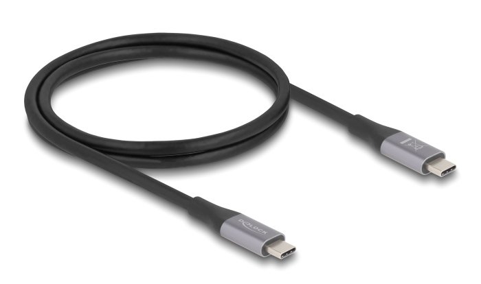 DELOCK καλώδιο USB-C , 240W, 40 Gbps, 8K, 1m, E-Marker, μαύρο 8043 - Image 2
