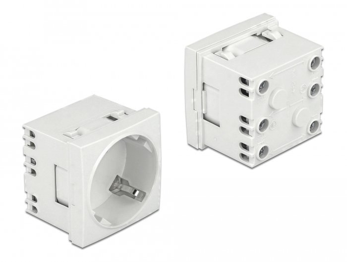 DELOCK module πρίζας ρεύματος Easy 45 , 45°, 45x45mm, 10τμχ 1870