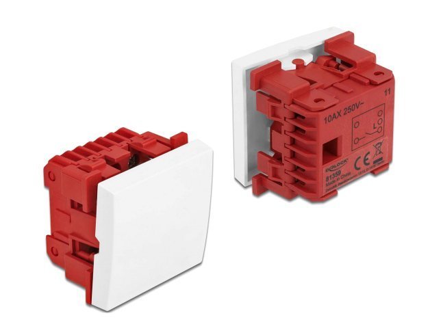 module diakoptis Easy 45, monos, 1-pole, 1-way, leykos 3074 Diakoptis toichoy
