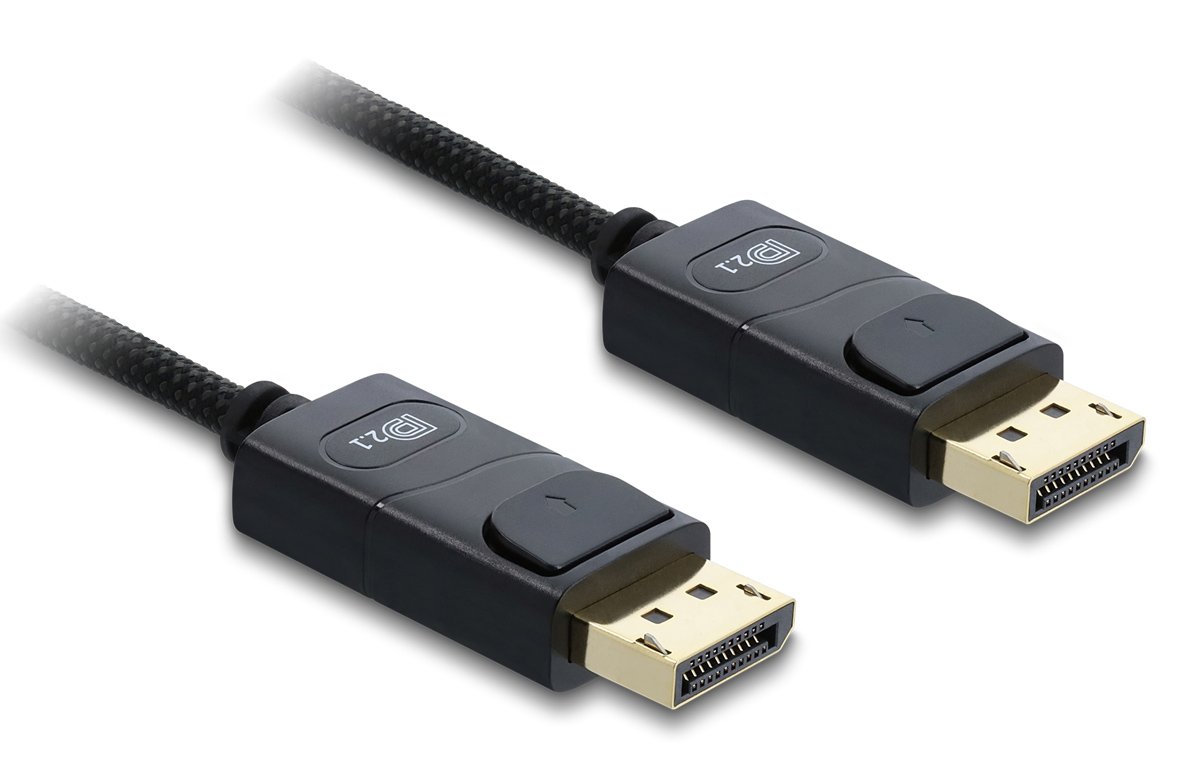 DELOCK καλώδιο DisplayPort 2.1 , 16K/60Hz, 80 Gbps, 2m, μαύρο 9781