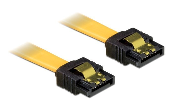 DELOCK καλώδιο SATA , 3Gb/s, 30cm, κίτρινο 4598