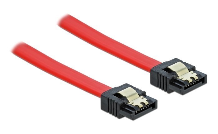 DELOCK καλώδιο SATA , 6 Gb/s, 50cm, κόκκινο 4372