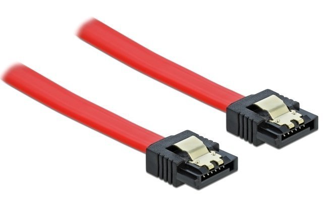 DELOCK καλώδιο SATA , 6Gb/s, 70cm, κόκκινο 6181