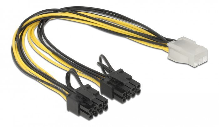 DELOCK καλώδιο PCIe 6pin σε 2x 8pin , 30cm 3252