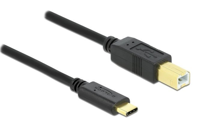 DELOCK καλώδιο USB-C σε USB Type B , 1m, μαύρο 6039