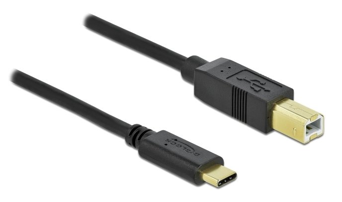 DELOCK καλώδιο USB-C σε USB Type B , 480Mbps, 3m, μαύρο 6673
