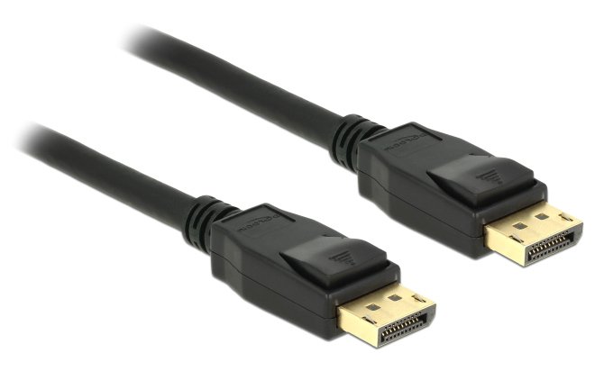 DELOCK καλώδιο DisplayPort 1.2 , 4K/60Hz, 21.6 Gbps, 2m, μαύρο 6689
