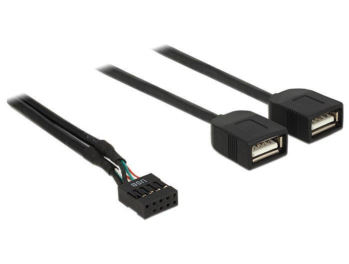 DELOCK καλώδιο USB-A interface σε 2x USB Type-A female , 0.4m 655