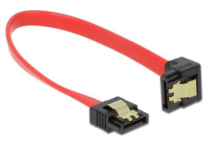 DELOCK καλώδιο SATA , γωνιακό, 6Gb/s, 20cm, κόκκινο 6133
