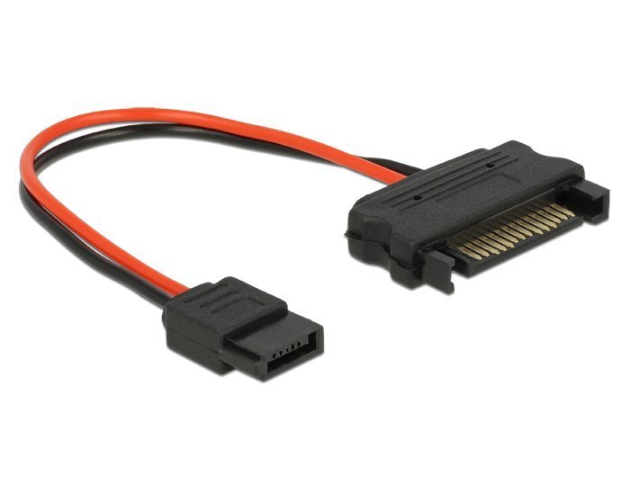DELOCK καλώδιο SATA 15pin σε SATA 6pin , 10cm 743