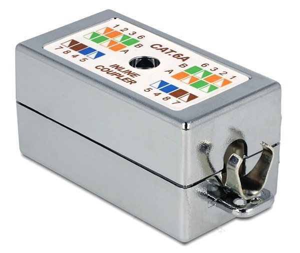 DELOCK κυτίο σύνδεσης καλωδίων δικτύου , Cat 6A LSA, STP, tool-free 6051