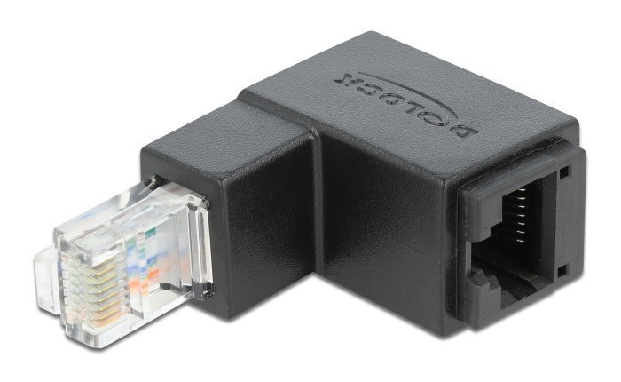 antaptoras RJ45, CAT 6 UTP, goniakos 90°, mayros 7400 Antaptoras 1