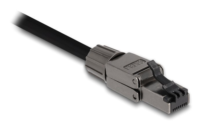 DELOCK βύσμα RJ45 CAT 8.1 STP , tool-free, γκρι 3706 - Image 2