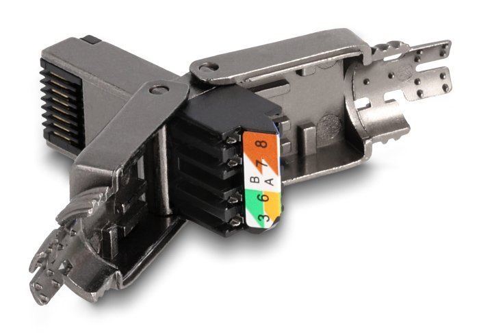 DELOCK βύσμα RJ45 CAT 8.1 STP , tool-free, γκρι 3706 - Image 3
