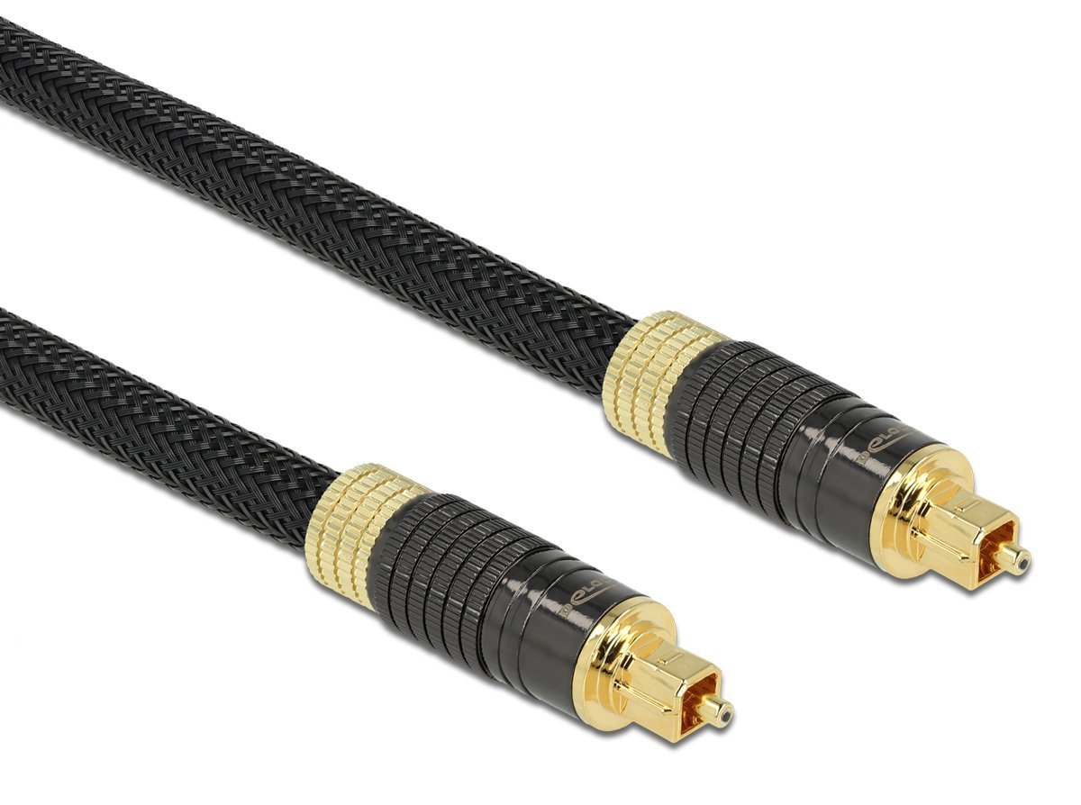 DELOCK καλώδιο ήχου Toslink , gold plated, 3m, μαύρο 9623