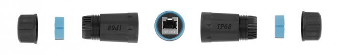 DELOCK αδιάβροχος αμφίδρομος σύνδεσμος RJ45 Cat.6A , μπλε 1772 - Image 3