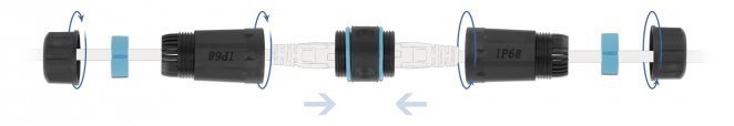 DELOCK αδιάβροχος αμφίδρομος σύνδεσμος RJ45 Cat.6A , μπλε 1772 - Image 2