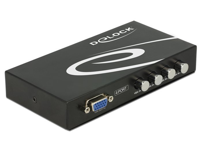 DELOCK VGA switch , 4 σε 1, 1080p, bidirectional, μαύρο 3905