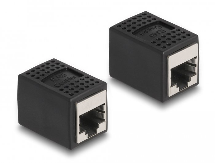 DELOCK αντάπτορας RJ45 θηλυκός , Cat.6a, 8P/8C, μαύρος 4103