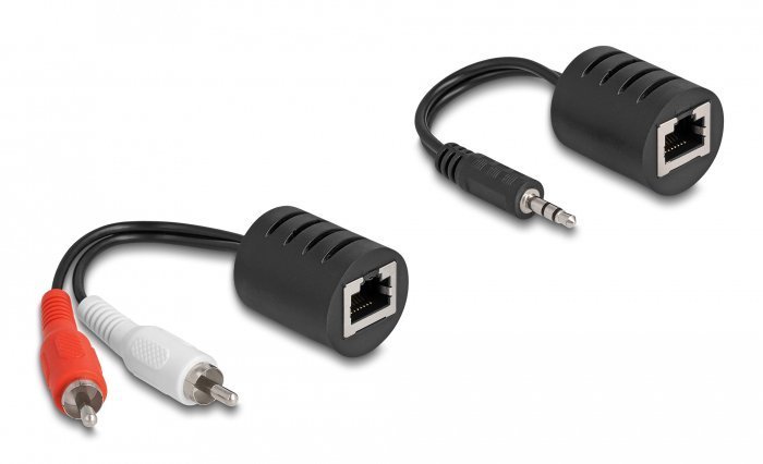 DELOCK audio extender  3.5mm σε RCA, μέσω καλωδίου RJ45, έως 50m 3889
