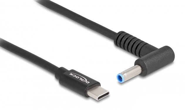 DELOCK καλώδιο τροφοδοσίας , USB-C σε HP 4.5x3.0mm, 1.5m, μαύρο 3937