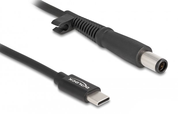DELOCK καλώδιο τροφοδοσίας , USB-C σε HP 7.4x5.0mm, 1.5m, μαύρο 3938