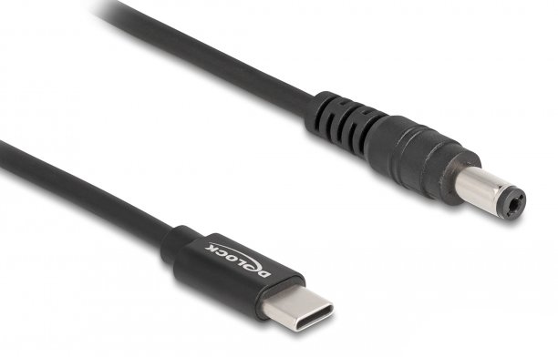 DELOCK καλώδιο τροφοδοσίας , USB-C σε 5.5x2.1mm, 1.5m, μαύρο 3941