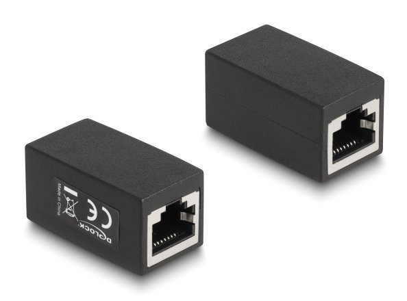 DELOCK σύνδεσμος RJ45 , θηλυκό σε θηλυκό, Cat.6, μαύρος 5847