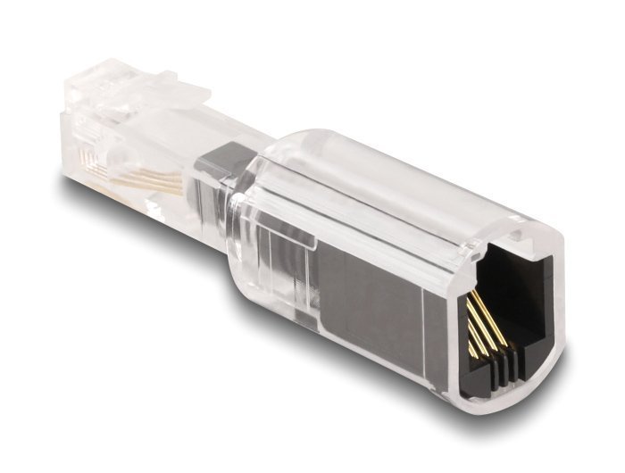 vysma tilefonoy RJ10, 360° peristrefomeno, diafano-mayro 7054 RJ10 3